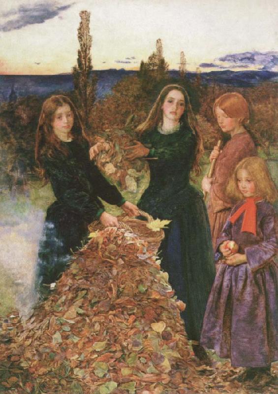 Sir John Everett Millais autumn leaves